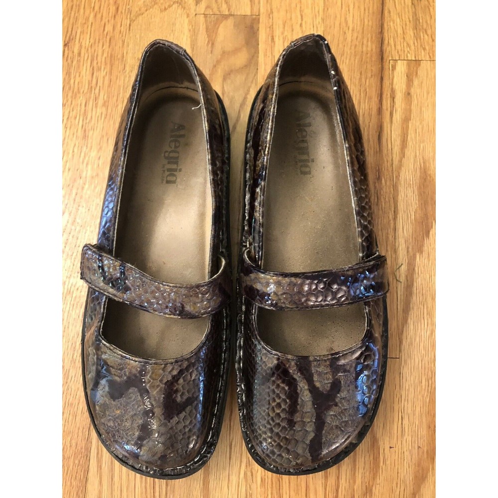 Alegria Feliz‎ Snake Skin Leather Mary Jane Shoe Sz 40 US 9